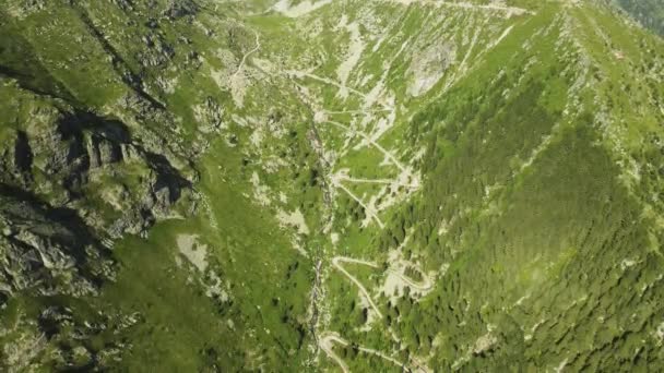 Luftaufnahme Der Straße Zum Kalin Stausee Rila Gebirge Kyustendil Gebiet — Stockvideo