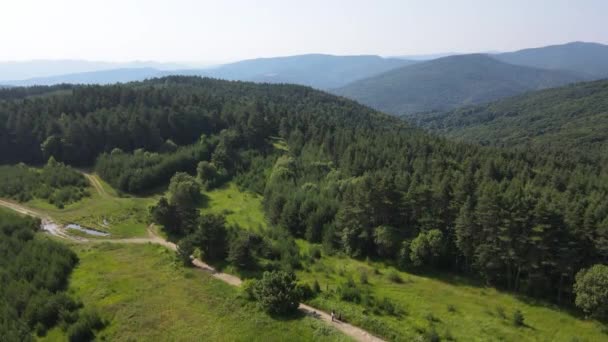 Aerial Summer View Koprivkite Area Rhodopes Mountain Plovdiv Region Bulgaria — ストック動画