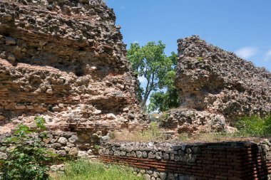 Ruins of Roman fortifications in ancient city of Diocletianopolis, town of Hisarya, Plovdiv Region, Bulgaria