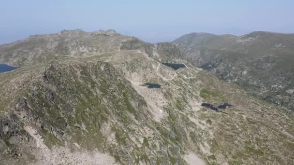 Vista Aérea Verão Montanha Rila Perto Pico Kalin Bulgária — Vídeo de Stock