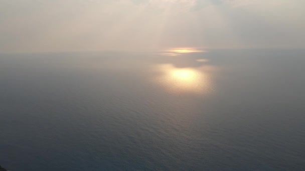 Increíble Vista Aérea Vista Panorámica Costa Lefkada Islas Jónicas Grecia — Vídeo de stock