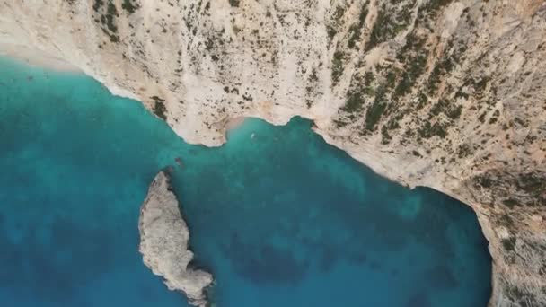 Increíble Vista Aérea Vista Panorámica Costa Lefkada Islas Jónicas Grecia — Vídeo de stock
