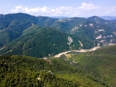 Belintash 'ın havadan görünüşü - Bulgaristan' ın Rodop Dağlarındaki tanrı Sabazios 'a adanmış antik tapınak