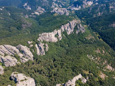 Belintash 'ın havadan görünüşü - Bulgaristan' ın Rodop Dağlarındaki tanrı Sabazios 'a adanmış antik tapınak