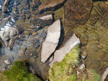 Bulgaristan 'ın Banderitsa Nehri yakınlarındaki Pirin Dağı' nın şaşırtıcı hava manzarası