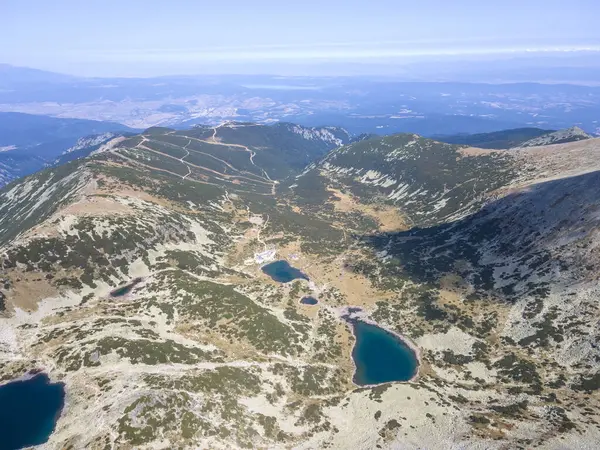 Incroyable Vue Aérienne Montagne Rila Près Pic Musala Bulgarie — Photo
