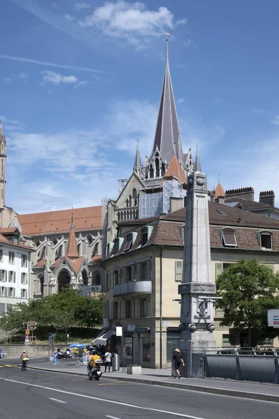 Lausanne Schweiz Juni 2023 Altstadtpanorama Von Lausanne Kanton Waadt Schweiz — Stockfoto