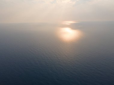 Lefkada, İyon Adaları, Yunanistan 'ın kıyı şeridinin inanılmaz panoramik manzarası