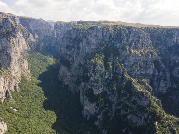 Úžasný Letecký Pohled Pohoří Vikos Pindus Zagori Epirus Řecko — Stock fotografie