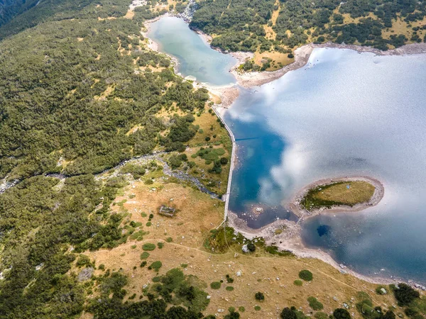 Erstaunliche Luftaufnahme Des Stinky Lake Smradlivoto See Rila Gebirge Bulgarien — Stockfoto