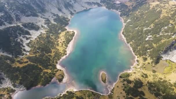Incrível Vista Aérea Lago Fedorento Lago Smradlivoto Montanha Rila Bulgária — Vídeo de Stock