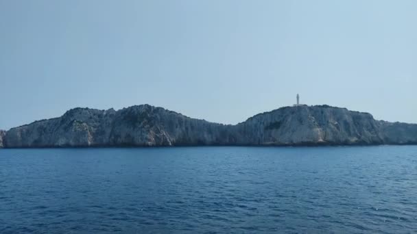 Amazing Panoramic View Coastline Lefkada Ionian Islands Greece — Stock Video