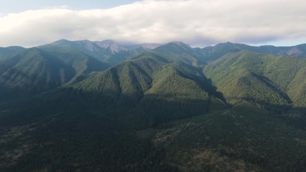 Prachtig Uitzicht Vanuit Lucht Pirin Mountain Bij Bansko Bulgarije — Stockvideo