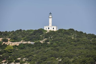 Lefkada, İyon Adaları, Yunanistan 'ın kıyı şeridinin inanılmaz panoramik manzarası