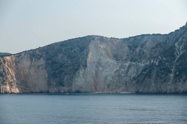 Lefkada, İyon Adaları, Yunanistan 'ın kıyı şeridinin inanılmaz panoramik manzarası