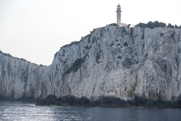 Lefkada, İyon Adaları, Yunanistan 'ın kıyı şeridinin inanılmaz panoramik manzarası