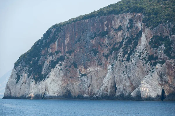 Lefkada, İyon Adaları, Yunanistan 'ın kıyı şeridinin inanılmaz panoramik manzarası