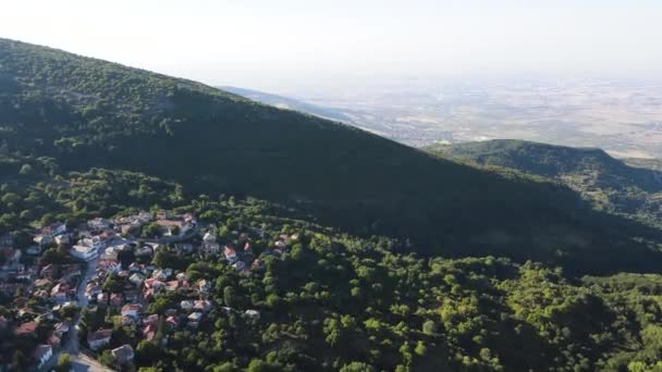Flygfoto Över Byn Yavrovo Med Autentiska Artonhundratalshus Plovdiv Region Bulgarien — Stockvideo