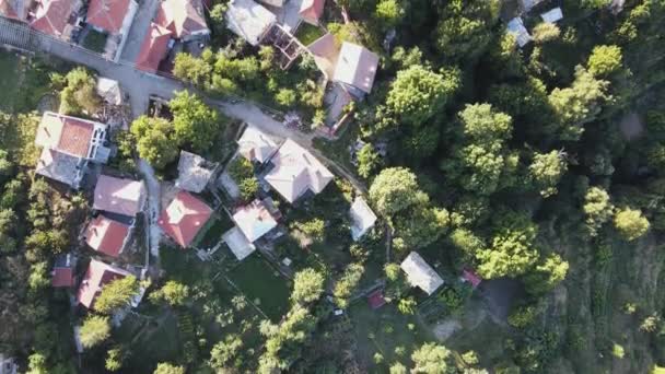 Vista Aérea Aldeia Yavrovo Com Autênticas Casas Século Xix Região — Vídeo de Stock