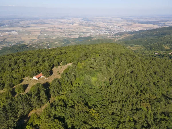 stock image Aerial view of Village of Yavrovo with Authentic nineteenth century houses, Plovdiv Region, Bulgaria