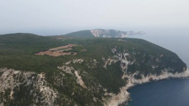 Lefkada, İyon Adaları, Yunanistan 'ın kıyı şeridinin inanılmaz panoramik manzarası