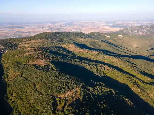 Vista Aérea Montaña Rhodopes Cerca Del Pueblo Yavrovo Región Plovdiv —  Fotos de Stock