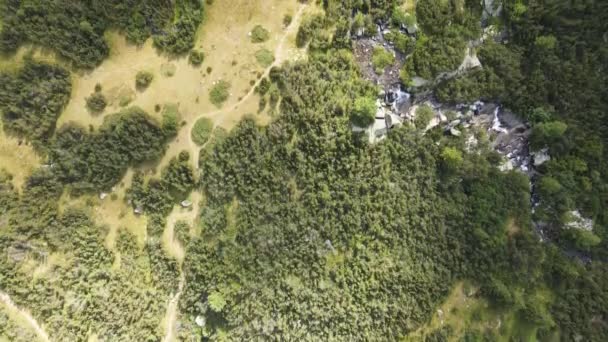 Vista Aérea Incrível Das Nascentes Rio Rilska Montanha Rila Bulgária — Vídeo de Stock