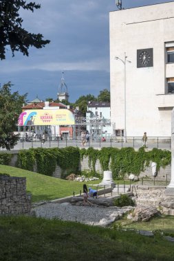 PLOVDIV, BULGARIA - 11 Haziran 2023: Bulgaristan 'ın Filibe kentinin şaşırtıcı Panoramik görünümü