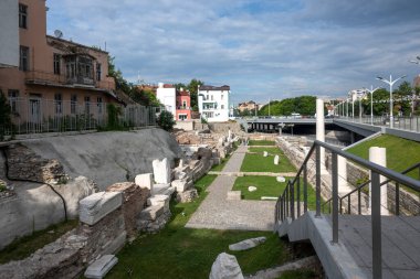 PLOVDIV, BULGARIA - 11 Haziran 2023: Bulgaristan 'ın Filibe kentinin şaşırtıcı Panoramik görünümü
