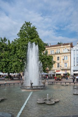PLOVDIV, BULGARIA - 11 Haziran 2023: Bulgaristan 'ın Filibe kentinin şaşırtıcı Panoramik görünümü