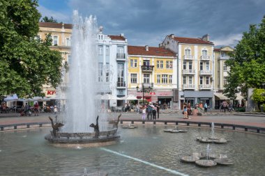 PLOVDIV, BULGARIA - 11 Haziran 2023: Bulgaristan 'ın Filibe kentinin şaşırtıcı Panoramik görünümü