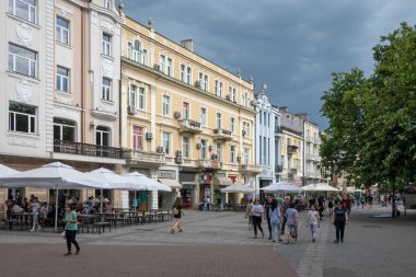 PLOVDIV, BULGARIA - 11 Haziran 2023: Bulgaristan 'ın Filibe kentinin şaşırtıcı Panoramik görünümü