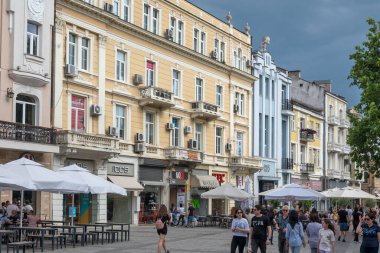 PLOVDIV, BULGARIA - 11 Haziran 2023: Bulgaristan 'ın Filibe kentinin şaşırtıcı Panoramik görünümü