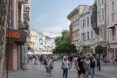 PLOVDIV, BULGARIA - 11 Haziran 2023: Bulgaristan 'ın Filibe kentinin şaşırtıcı Panoramik görünümü