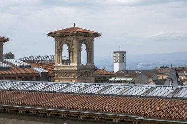 Eski şehir Lozan 'ın Panoraması, Vaud Kantonu, İsviçre