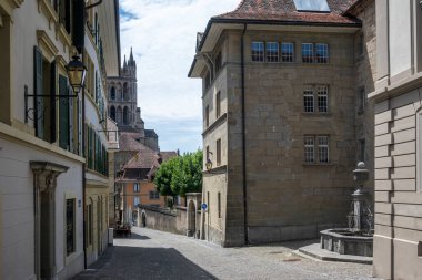 Eski şehir Lozan 'ın Panoraması, Vaud Kantonu, İsviçre