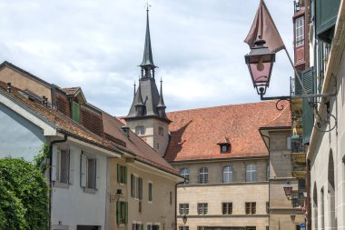 Eski şehir Lozan 'ın Panoraması, Vaud Kantonu, İsviçre