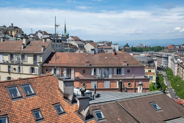 Панорама Старого Города Лозанна Кантон Швейцария — стоковое фото