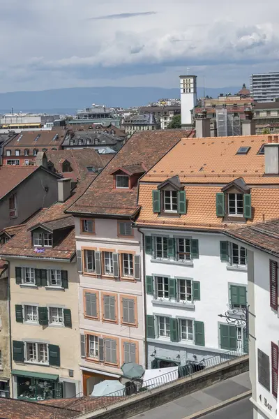 Panorama Cidade Velha Lausanne Cantão Vaud Suíça — Fotografia de Stock
