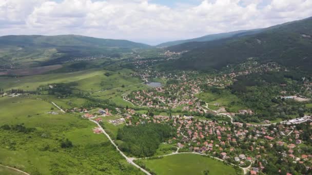 Prachtig Uitzicht Berg Vitosha Buurt Van Het Dorp Rudartsi Pernik — Stockvideo
