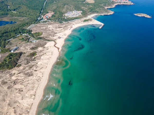 Удивительный Вид Воздуха Пляж Аркутино Бургасская Область Болгария — стоковое фото