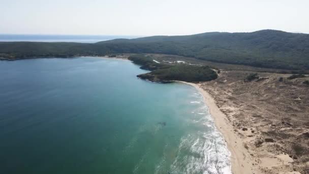 Increíble Vista Aérea Playa Arkutino Región Burgas Bulgaria — Vídeo de stock