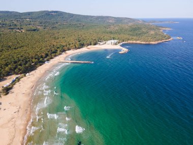 Bulgaristan 'ın Burgaz Bölgesi, Perla plajının şaşırtıcı hava manzarası