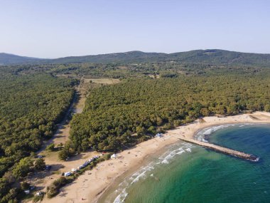 Bulgaristan 'ın Burgaz Bölgesi, Perla plajının şaşırtıcı hava manzarası