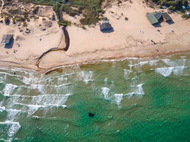 Bulgaristan 'ın Burgaz Bölgesi, Perla plajının şaşırtıcı hava manzarası