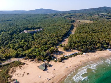 Bulgaristan 'ın Burgaz Bölgesi, Perla plajının şaşırtıcı hava manzarası