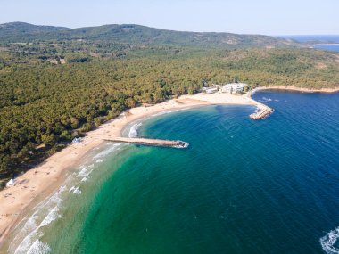 Bulgaristan 'ın Burgaz Bölgesi, Perla plajının şaşırtıcı hava manzarası