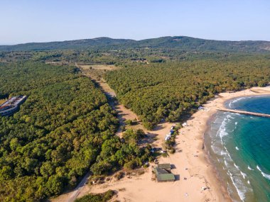 Bulgaristan 'ın Burgaz Bölgesi, Perla plajının şaşırtıcı hava manzarası