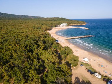 Bulgaristan 'ın Burgaz Bölgesi, Perla plajının şaşırtıcı hava manzarası