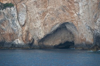Lefkada, İyon Adaları, Yunanistan 'ın kıyı şeridinin inanılmaz panoramik manzarası